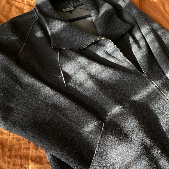 Eileen Fisher Merino zip coat cardigan - Picture 2 of 5